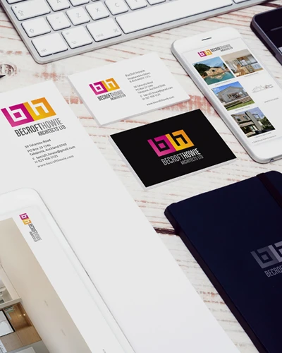becroft howie stationary design branding