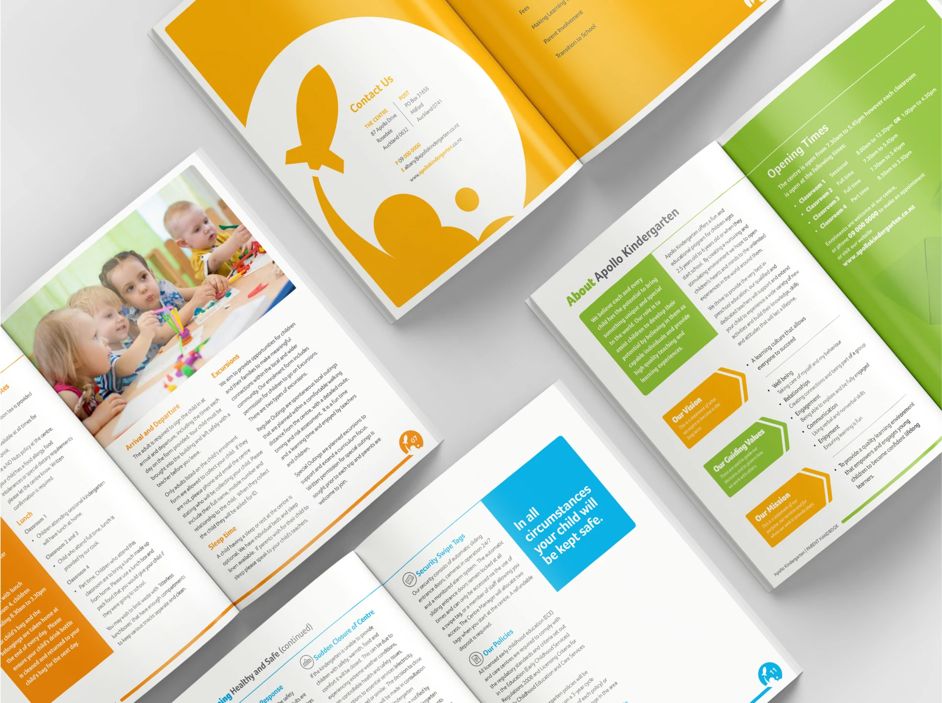 apollo kindergarten brochure book design