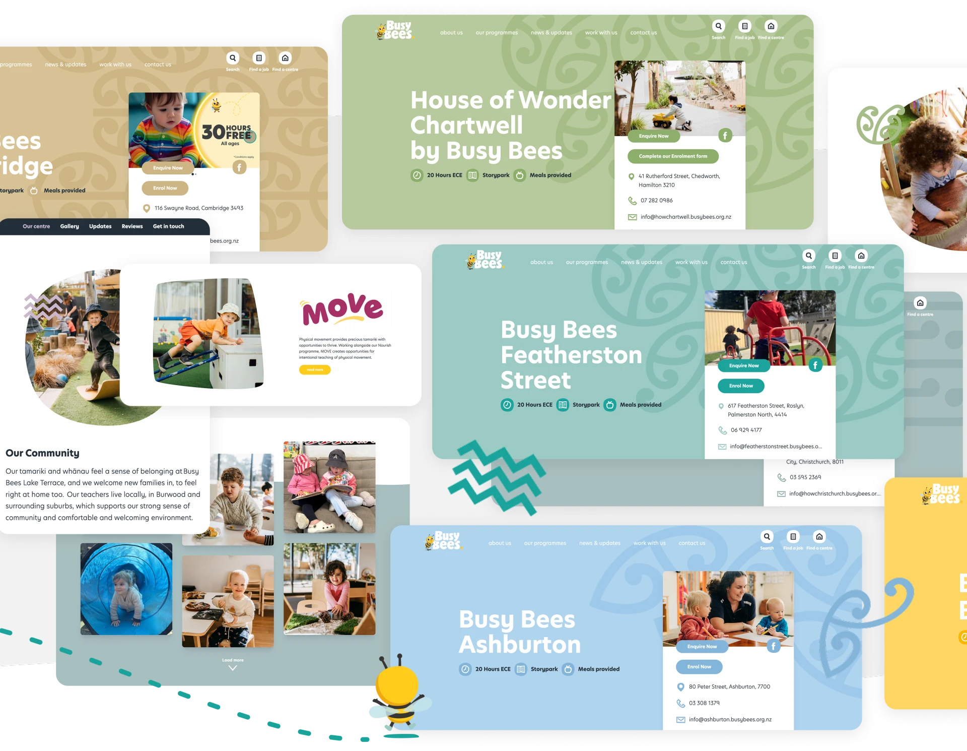 Busybees web development centre variations