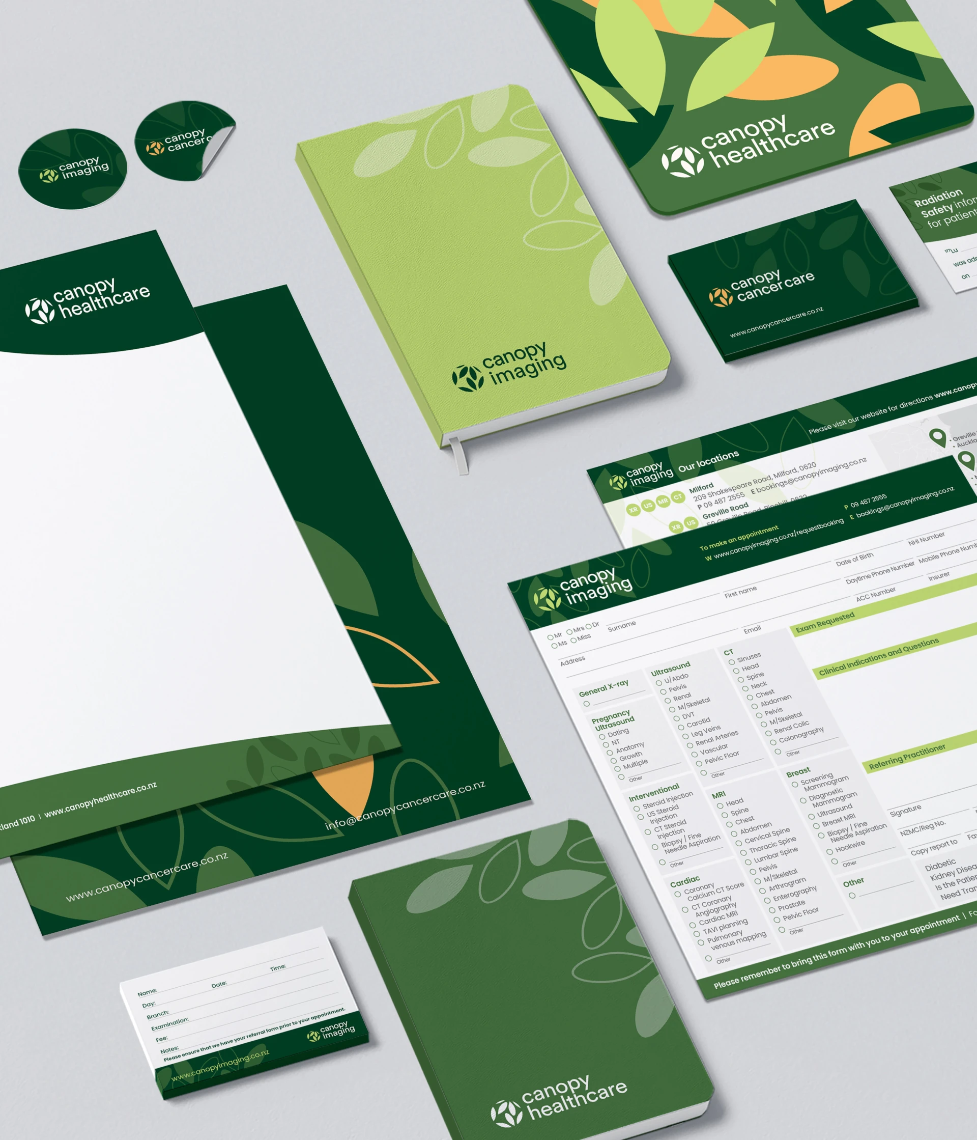 canopy branding collateral stationary notes