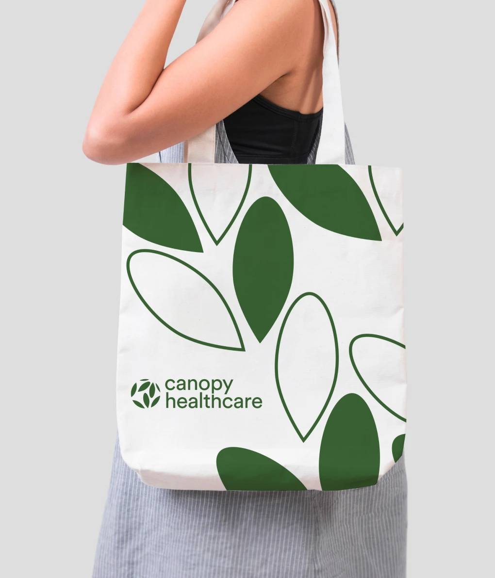 canopy healthcare branding bag