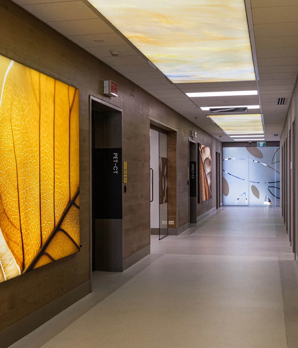 canopy molecule centre wall graphic signage