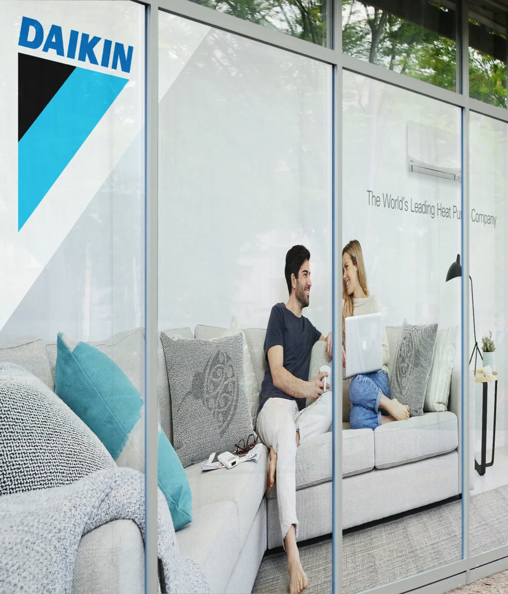 signage daikin window graphic