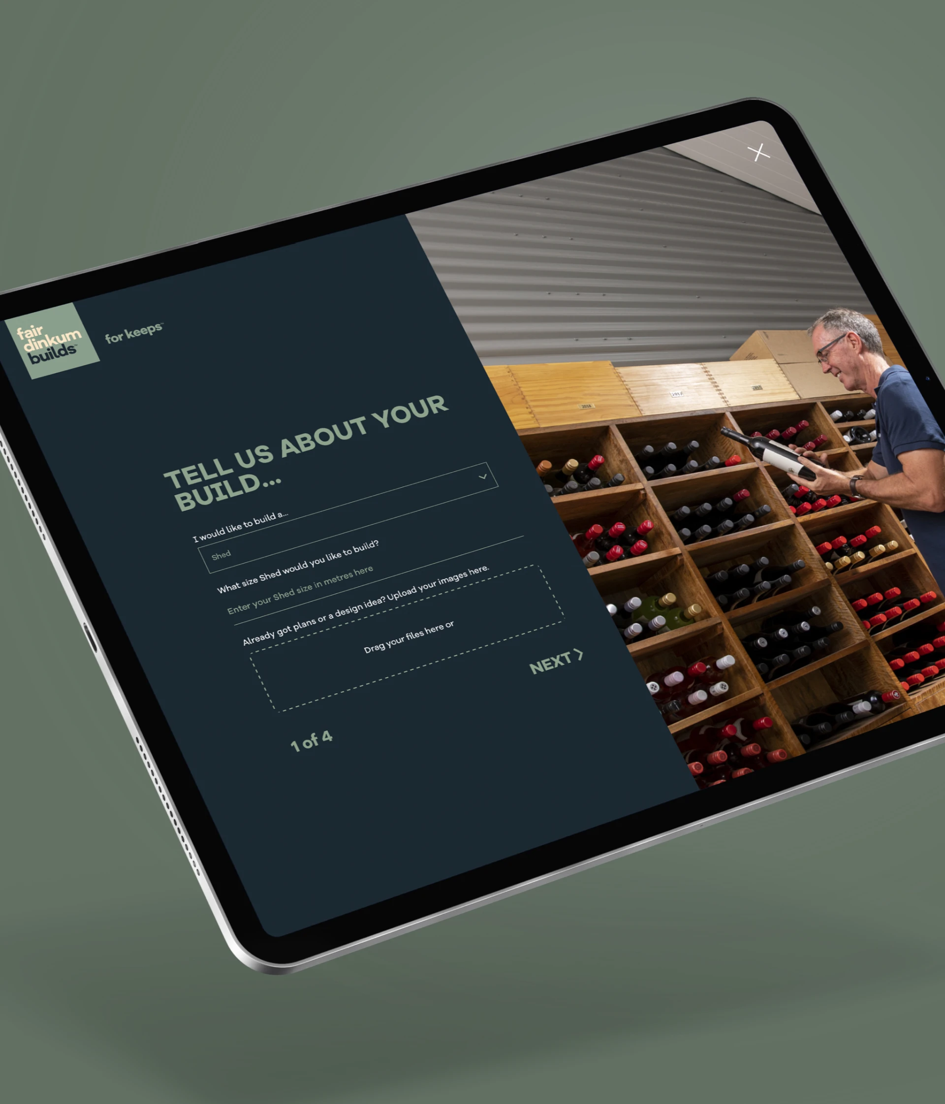 tablet fair dinkum builds website design