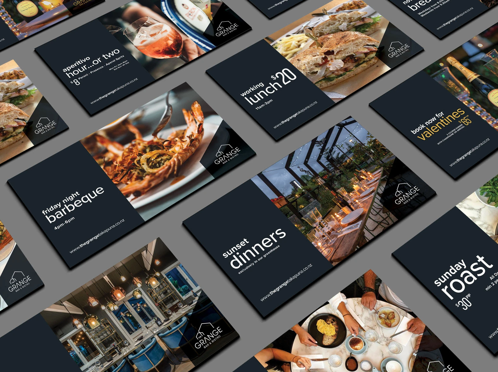 promotion template the grange menu