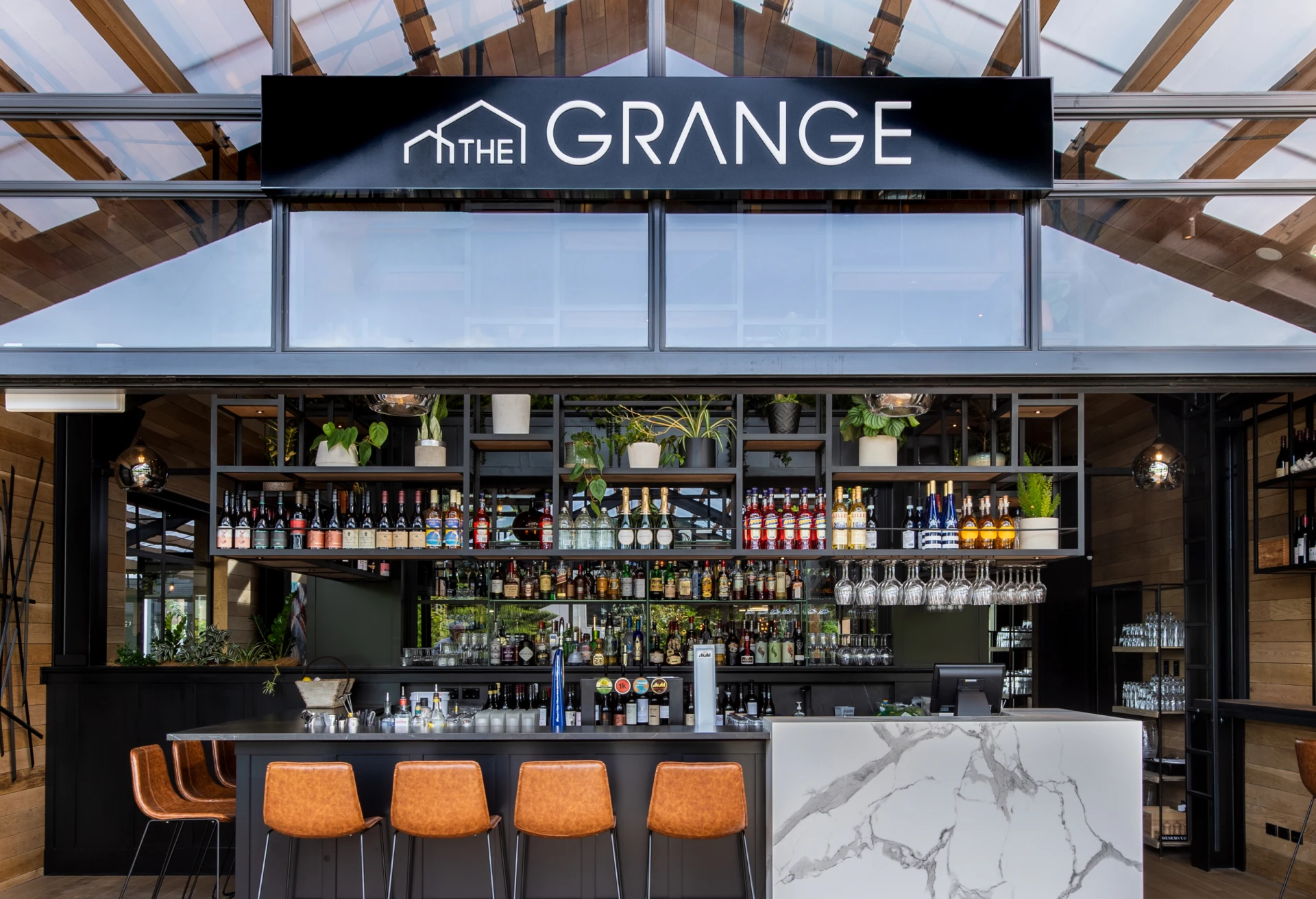 the grange main signage