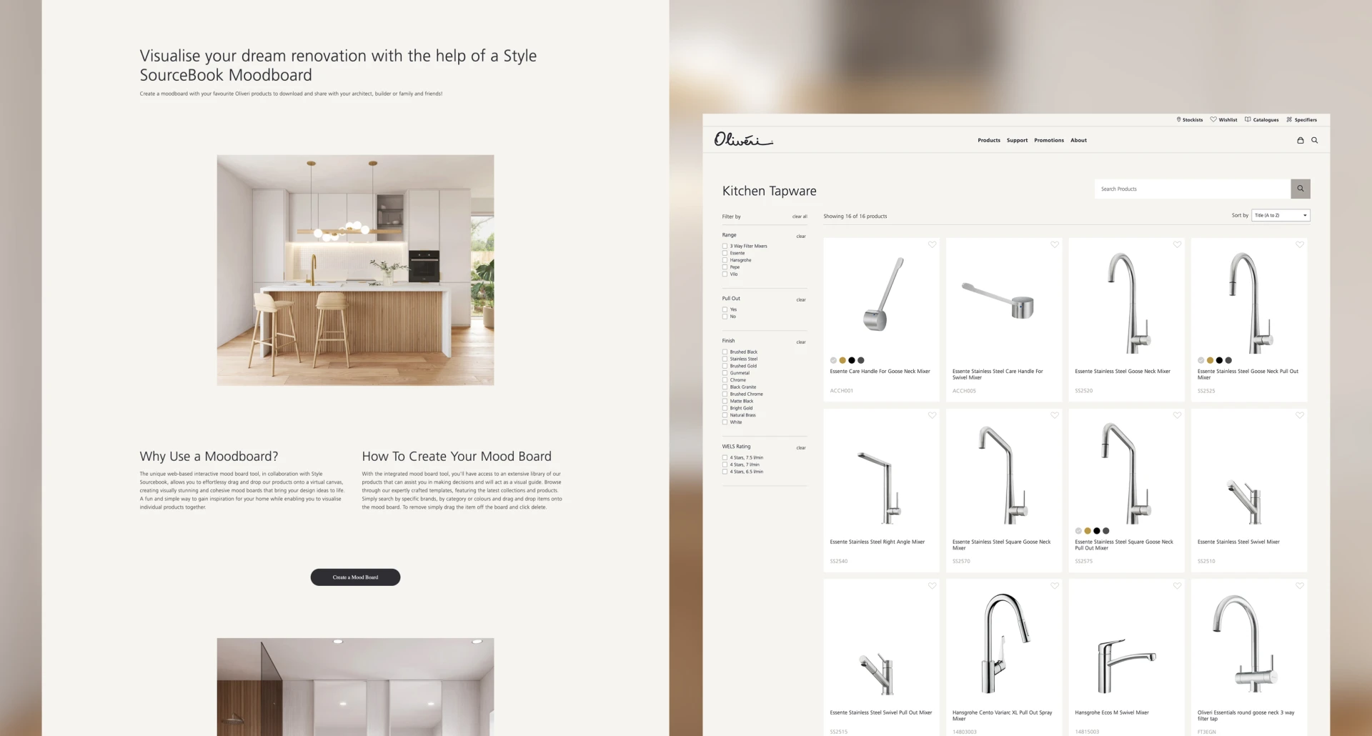 Oliveri online moodboard silverstripe 5