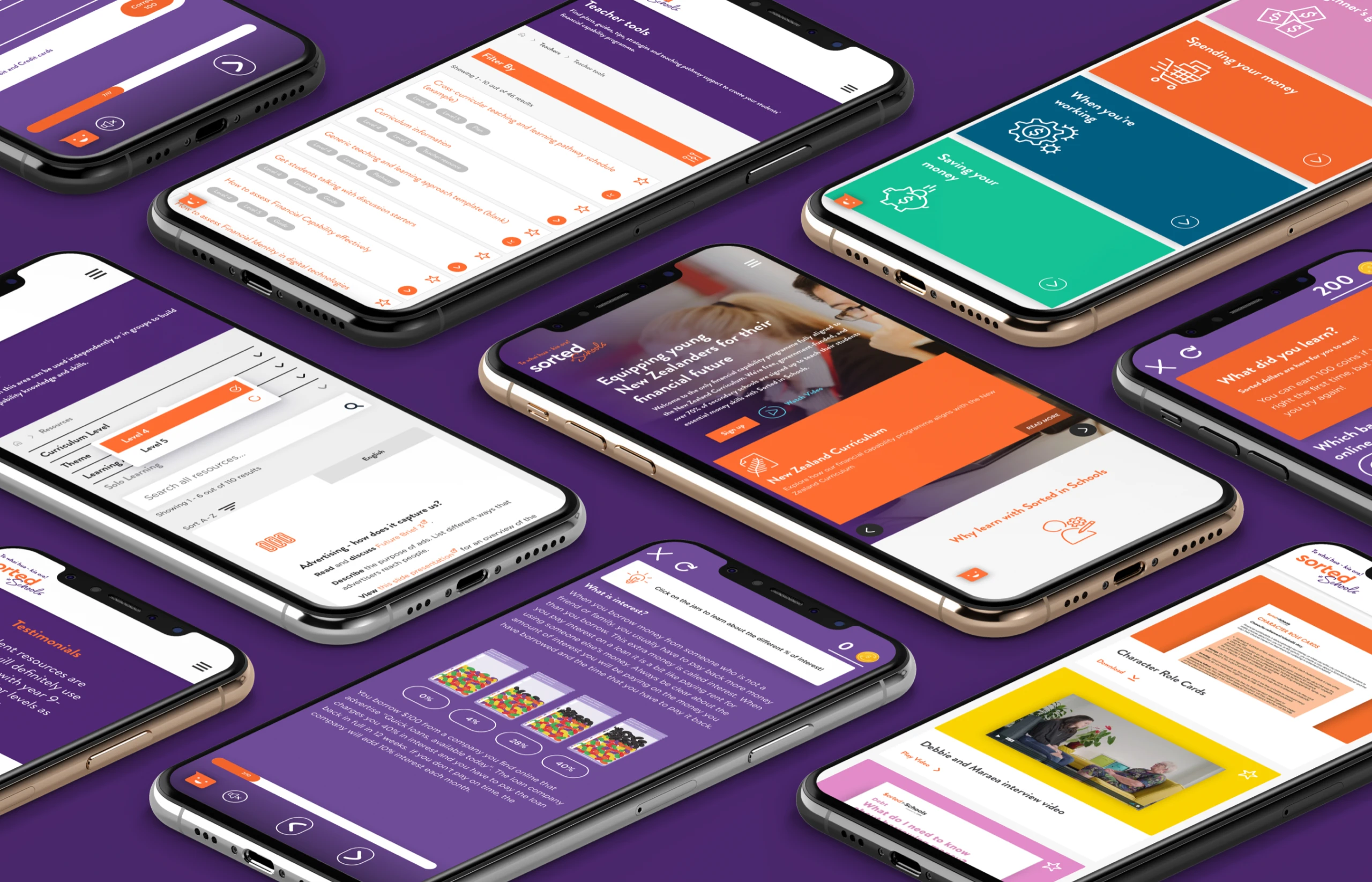 mobile design sorted in school