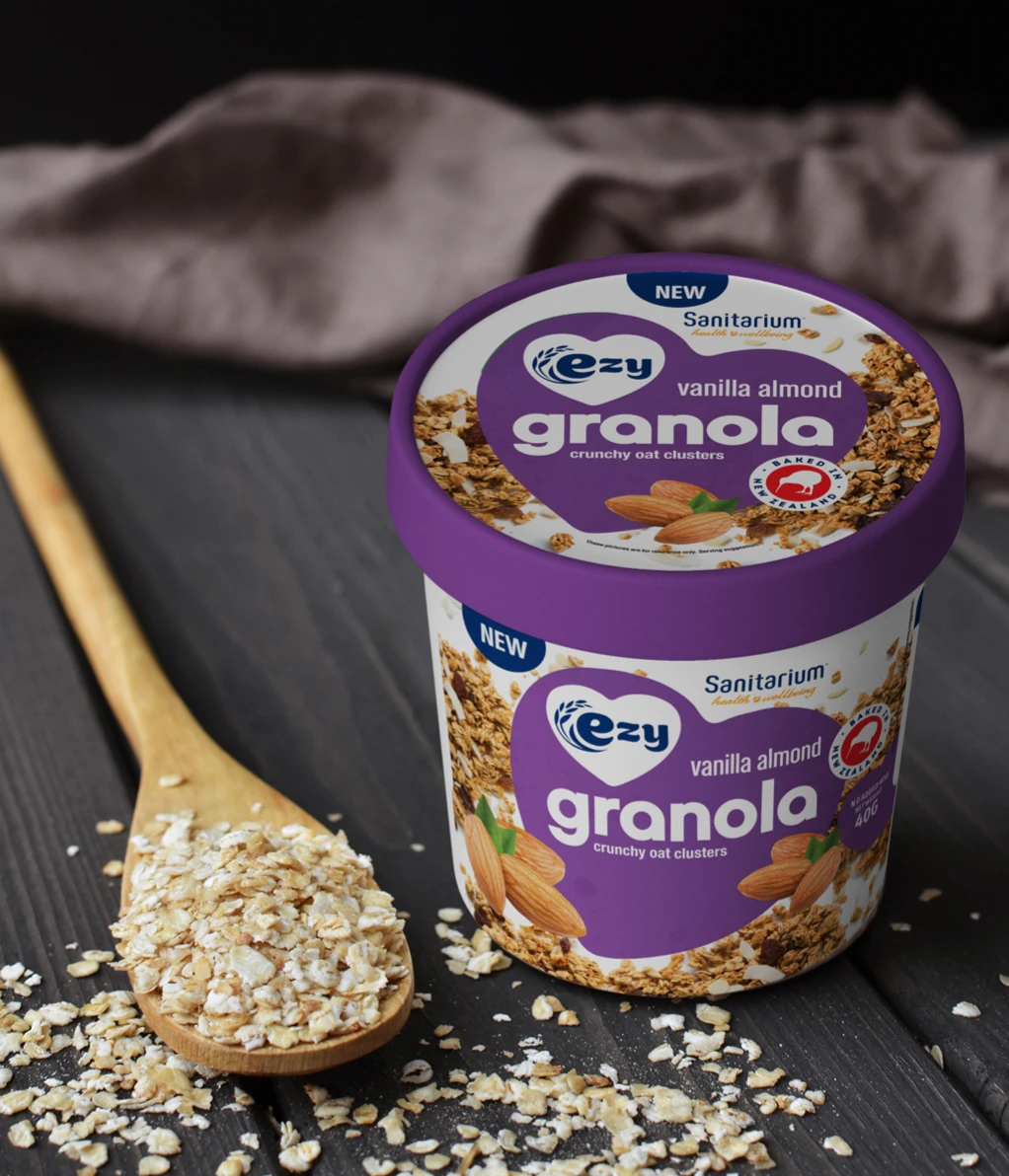 sanitarium ezy granola package design