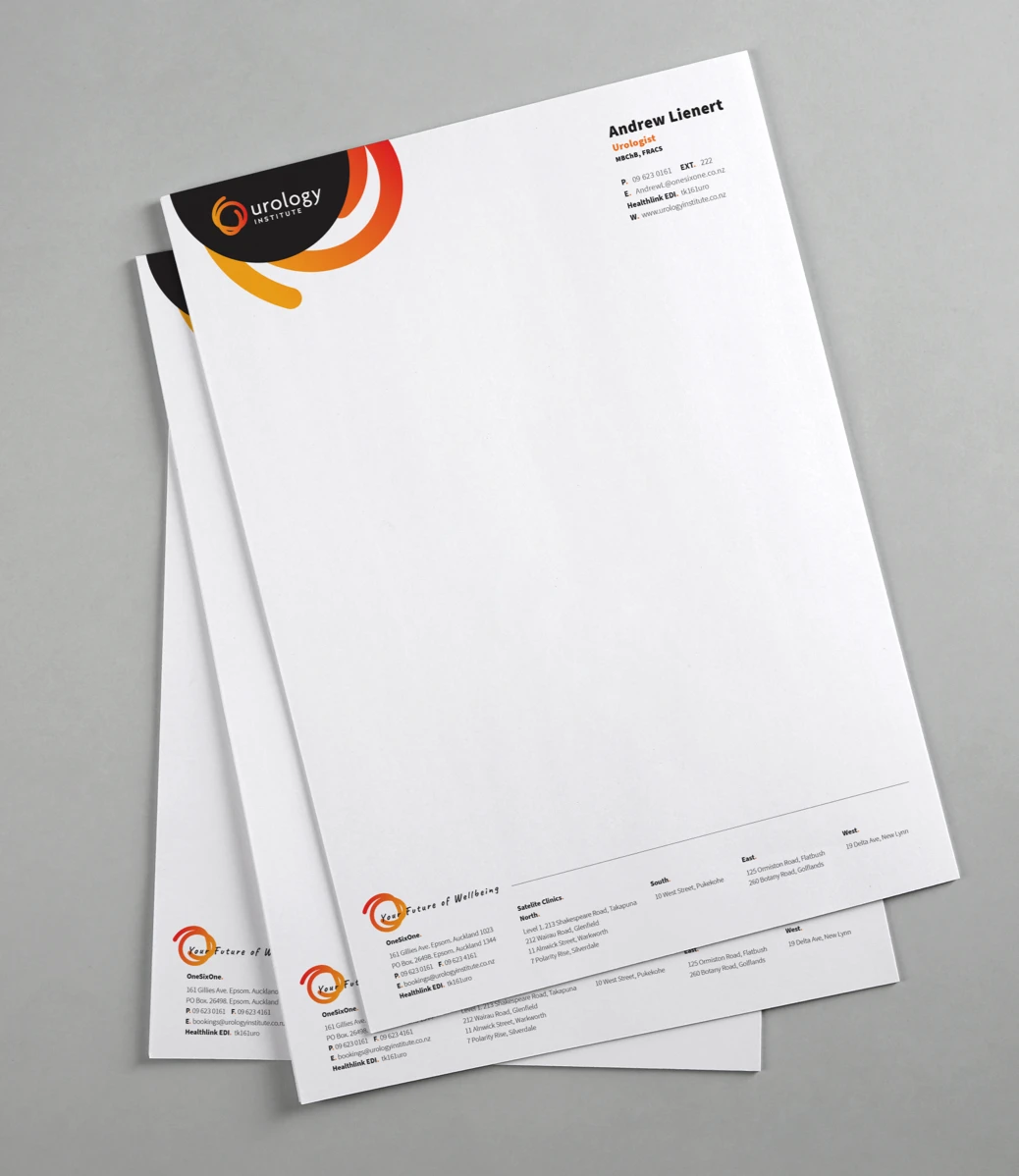 branding urology letterhead