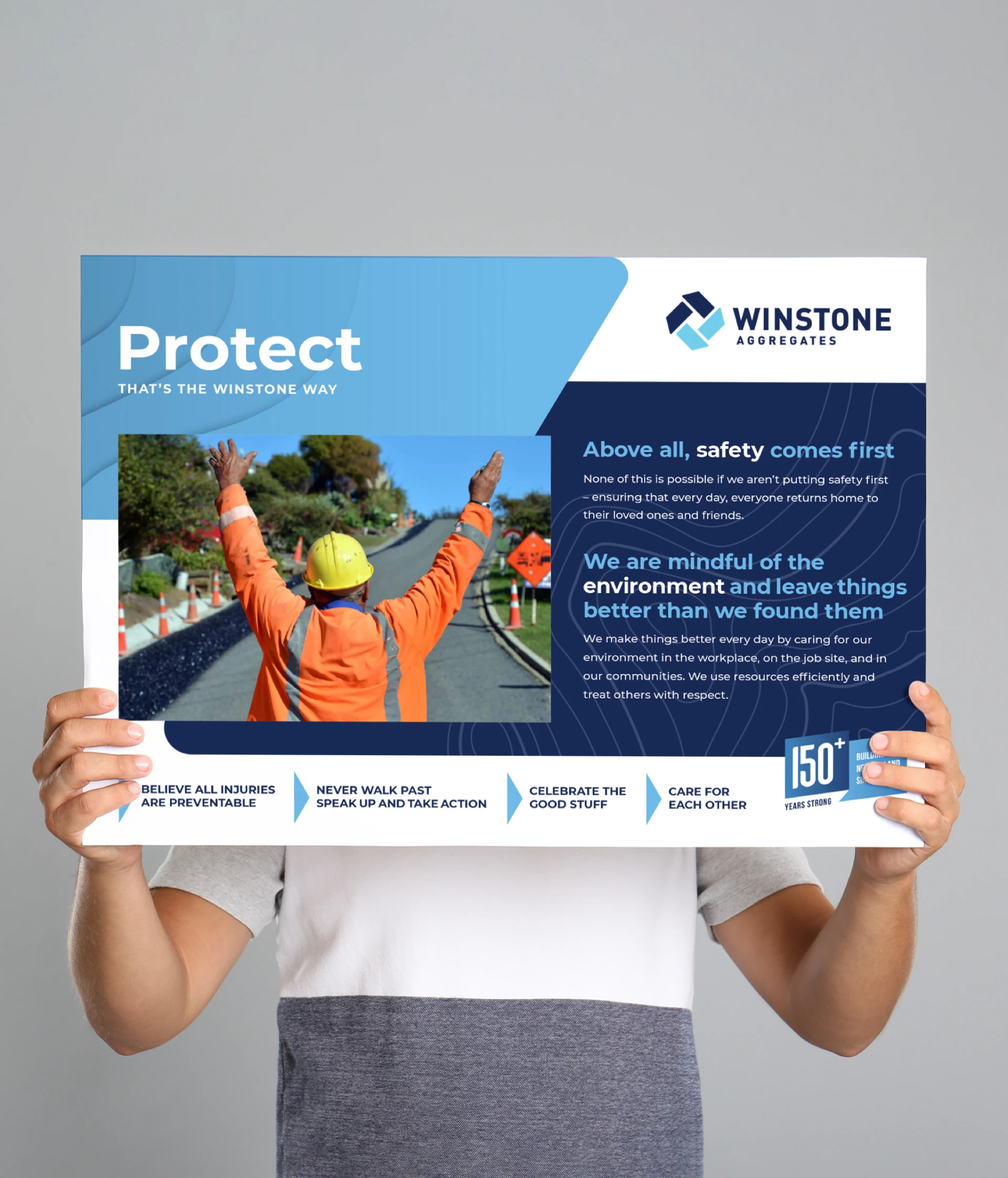 poster template winstone aggregates design