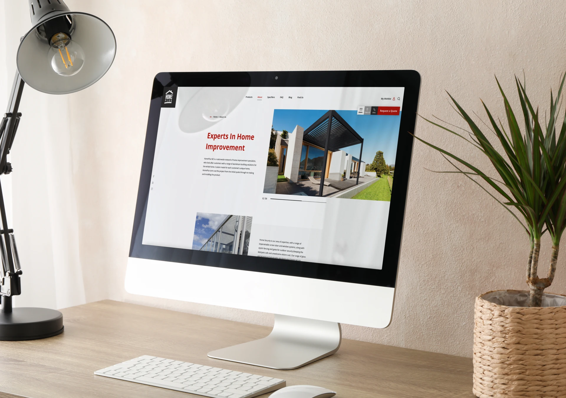 website design homeplus dashboard development