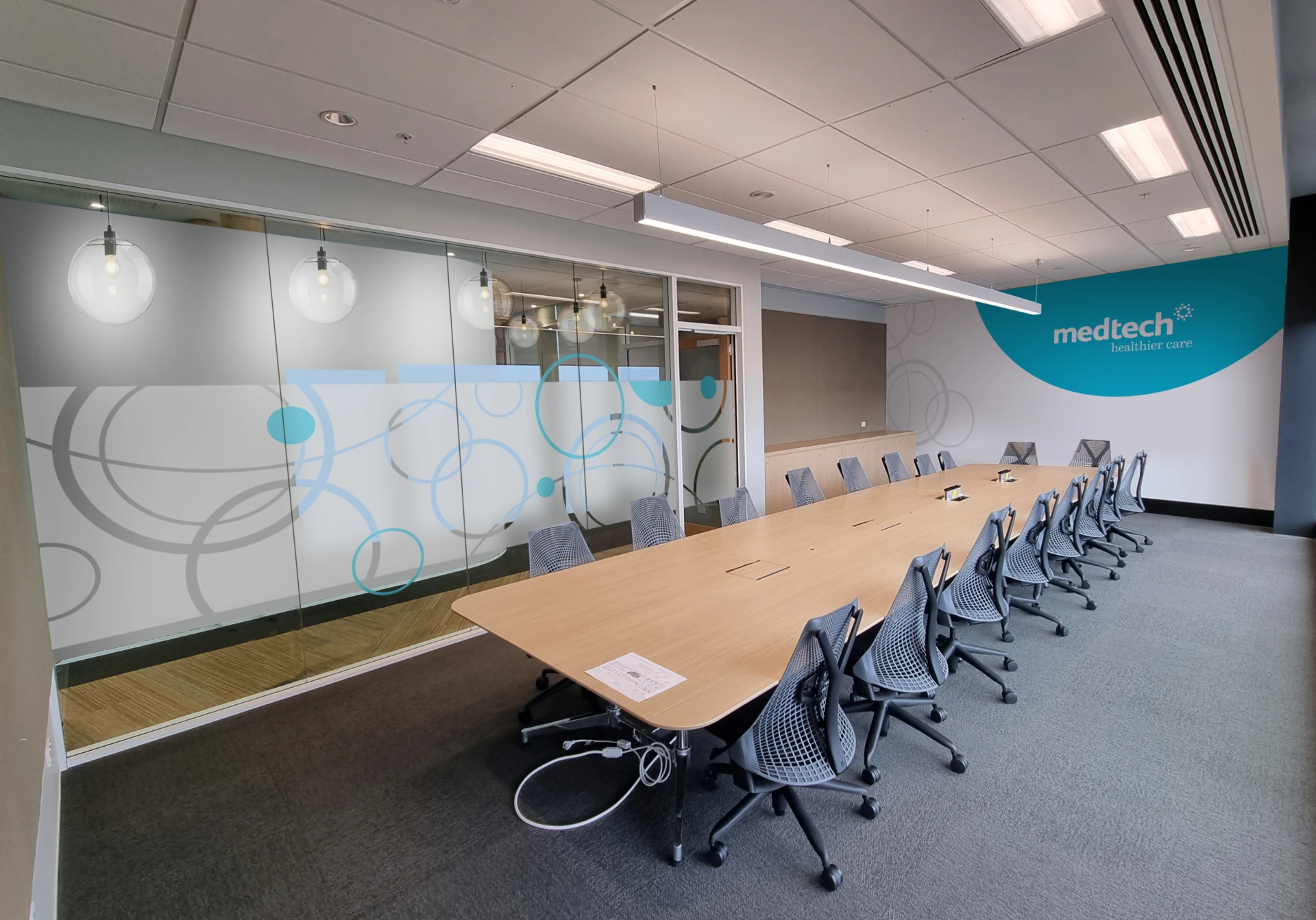 branding identity medtech interior signage